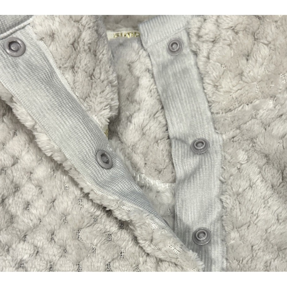 NWT $48 Simply Southern Soft T-Snap Pullover Fog Gray Size XXL - Picture 5 of 8